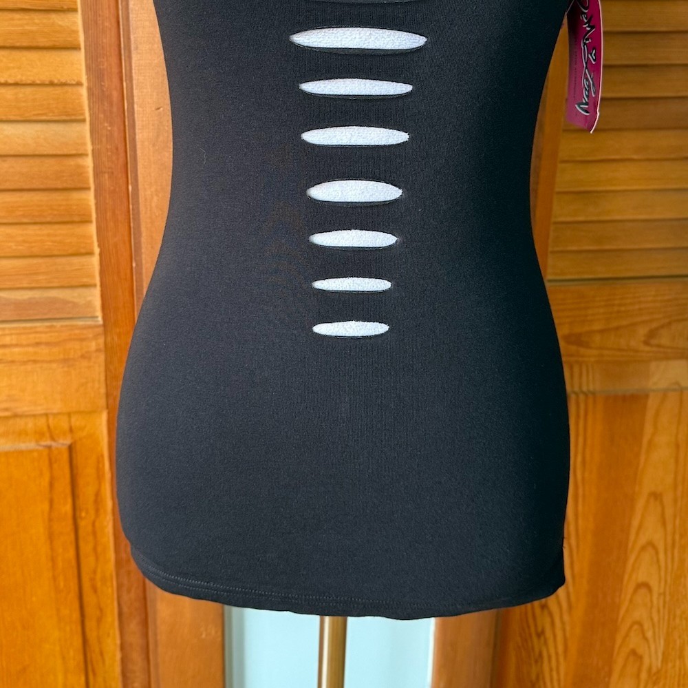 Demi Loon Punk Goth Emo Grunge “Gothique” Slashed Cutout Festival Tank L