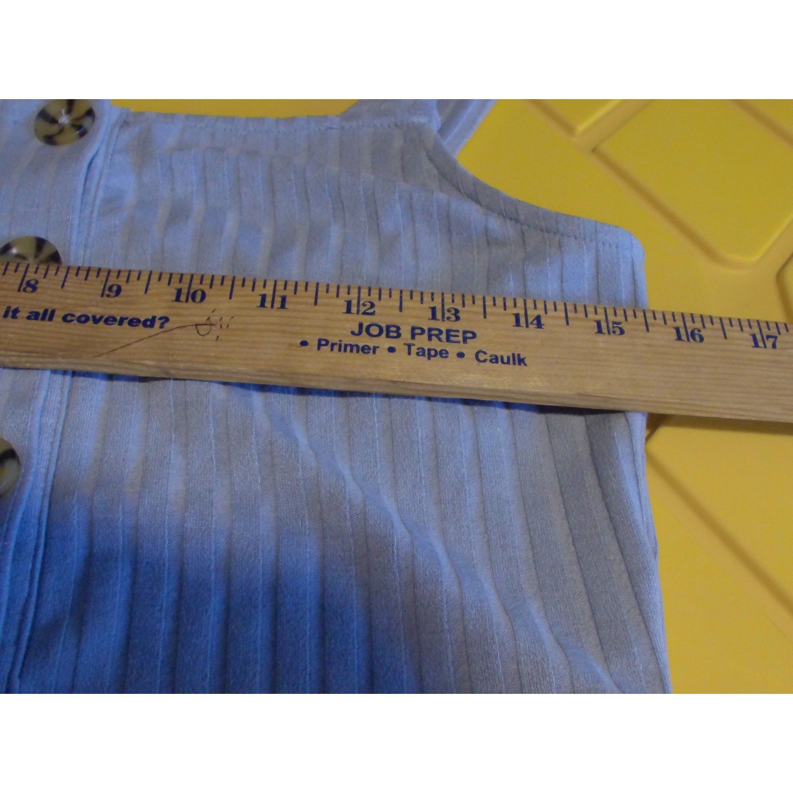 Cage Womens Ribbed Knit Button Front Crop Top Light Blue Sleeveless Tank Large