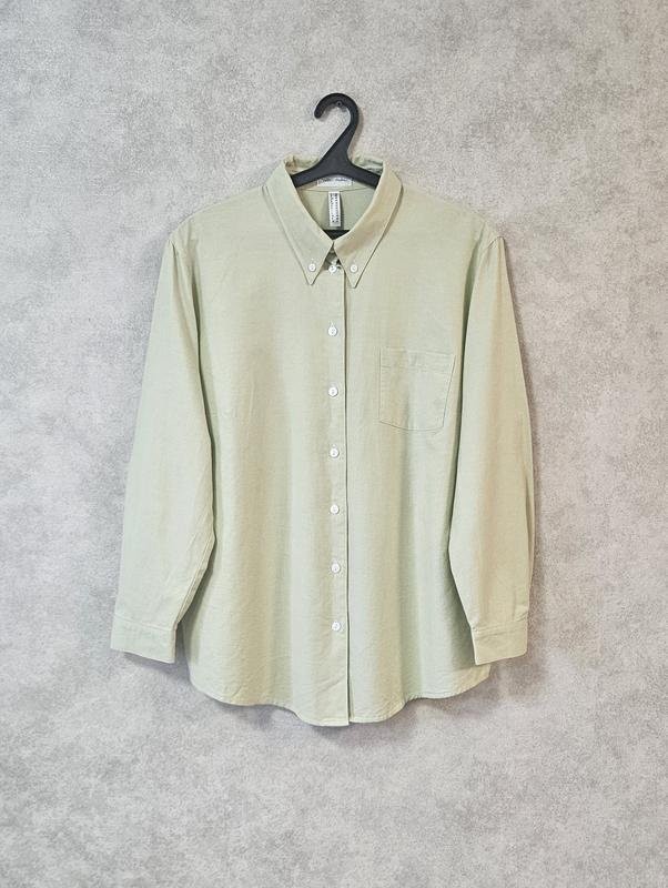 Women Peter Hahn shirt khaki cotton 42/XL/50
