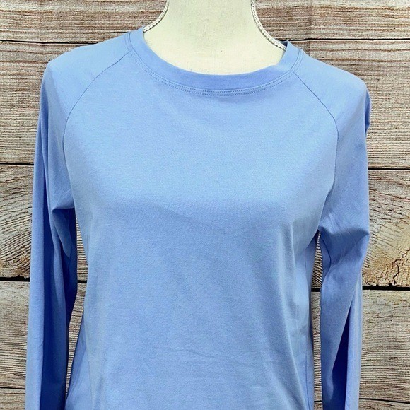 Eileen Fisher Periwinkle Blue Soft & Stretchy Long Sleeve Shirt Size S