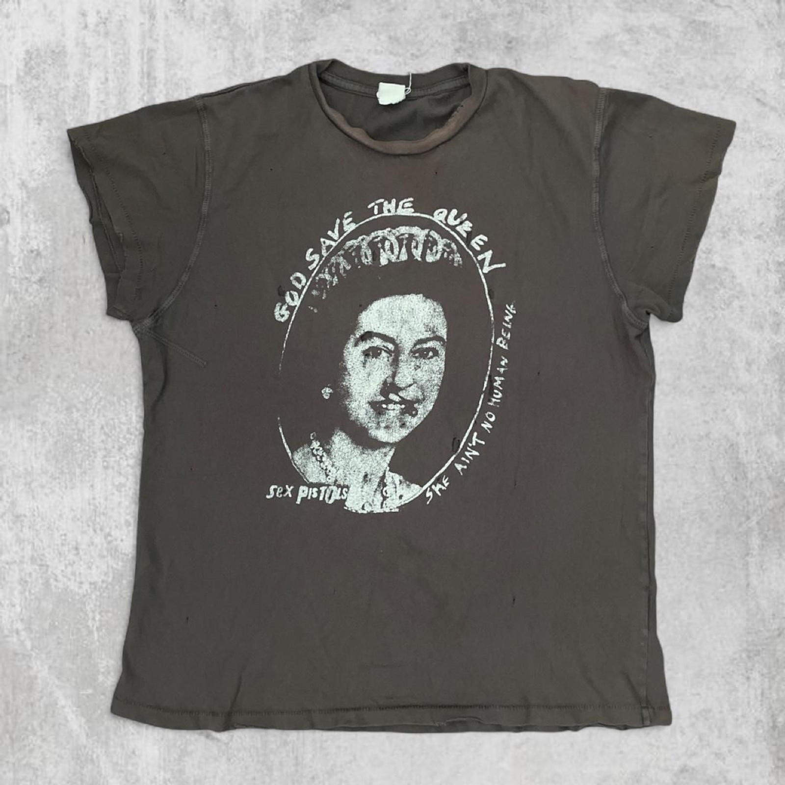 Madeworn Sex Pistols God Save The Queen Distressed Tee Made USA Size S