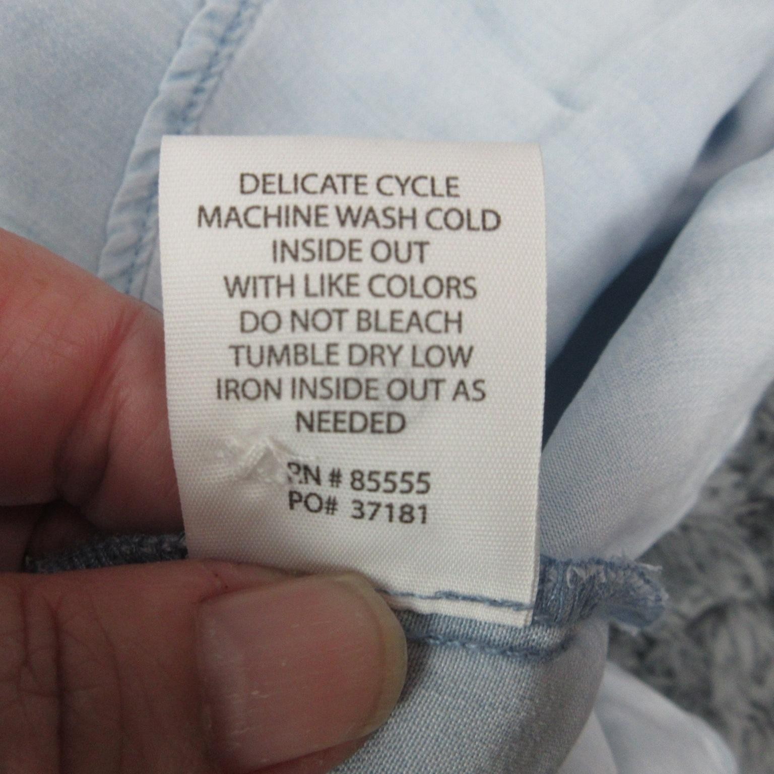 Cosmic Blue Love Shirt Womens Small Blue Esme Button Down Sleeveless Lyocell NWT