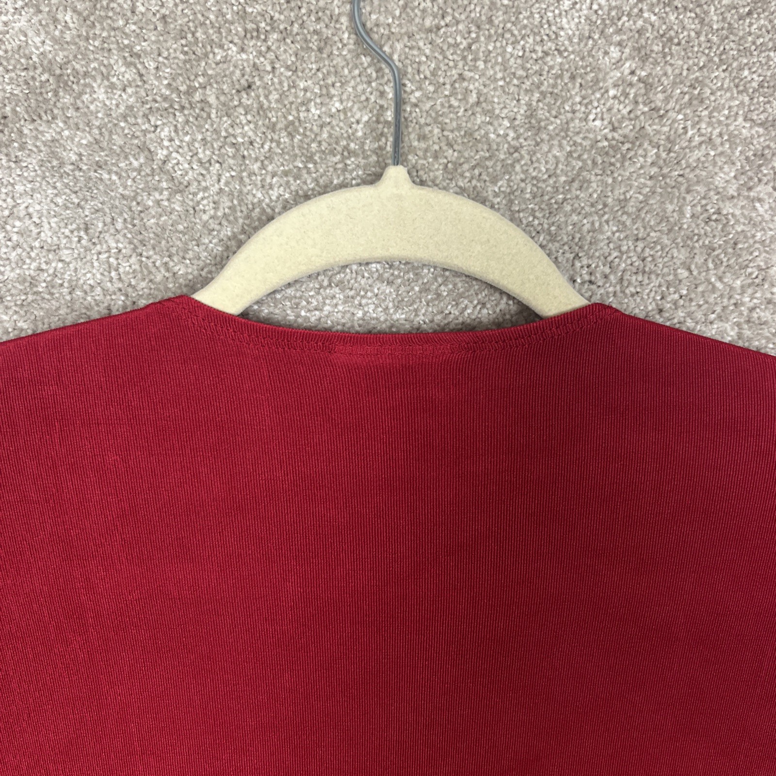 Chico’s Travelers Cardigan Womens 1 Red Long Sleeve Open Stretch Slinky- 4836