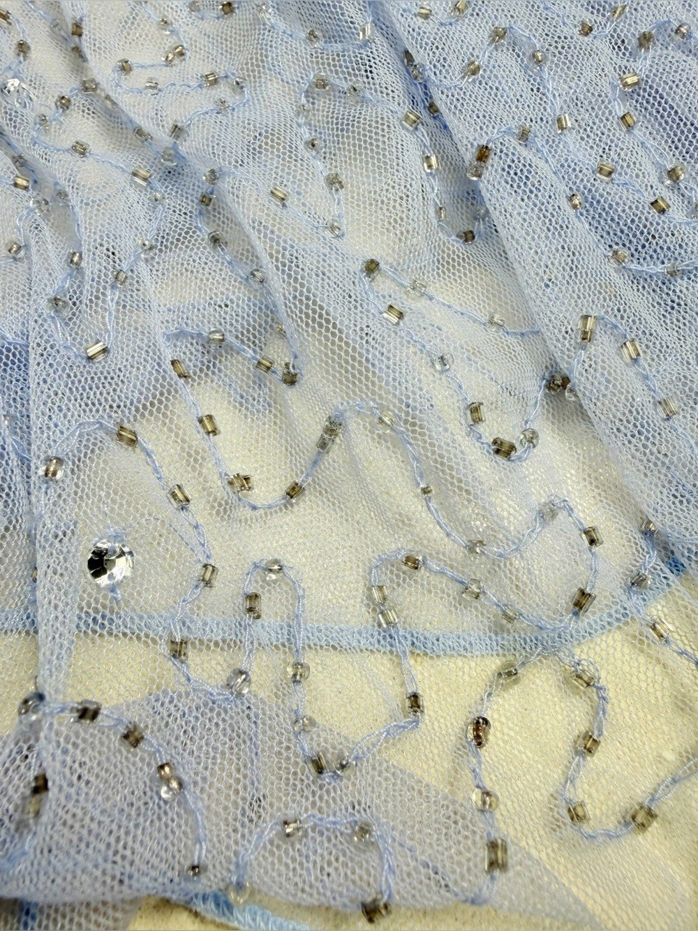 Chan Luu Light Blue Perriwinkle Sleeveless Sequins Embellished Tank Top