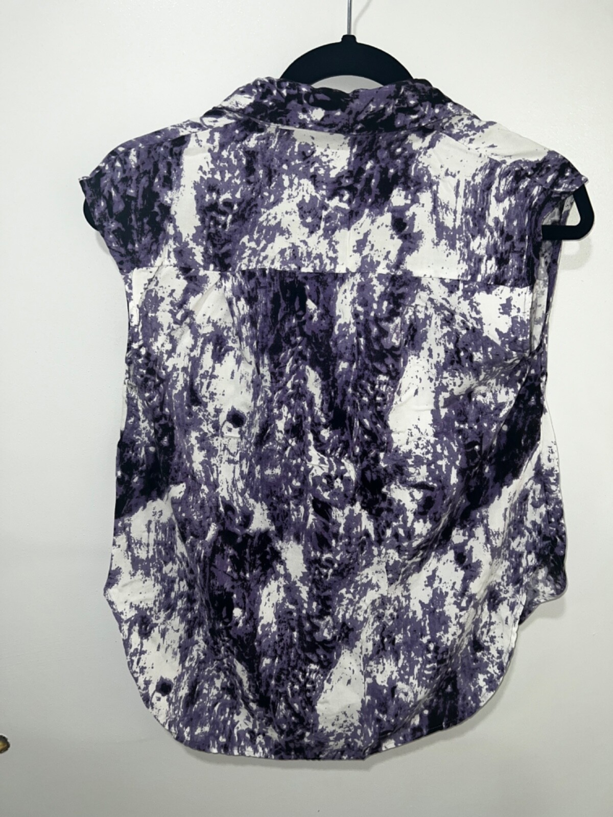 ELENA SOLANO Womens Purple Sleeveless Top Size S