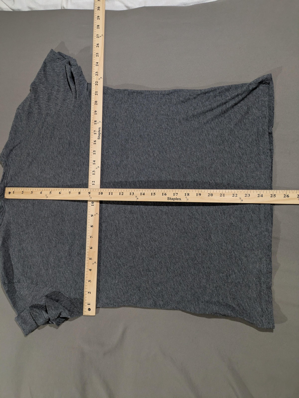7 For All Mankind Top Womens Medium Heathered Gray Pima Cotton Crewneck Soft