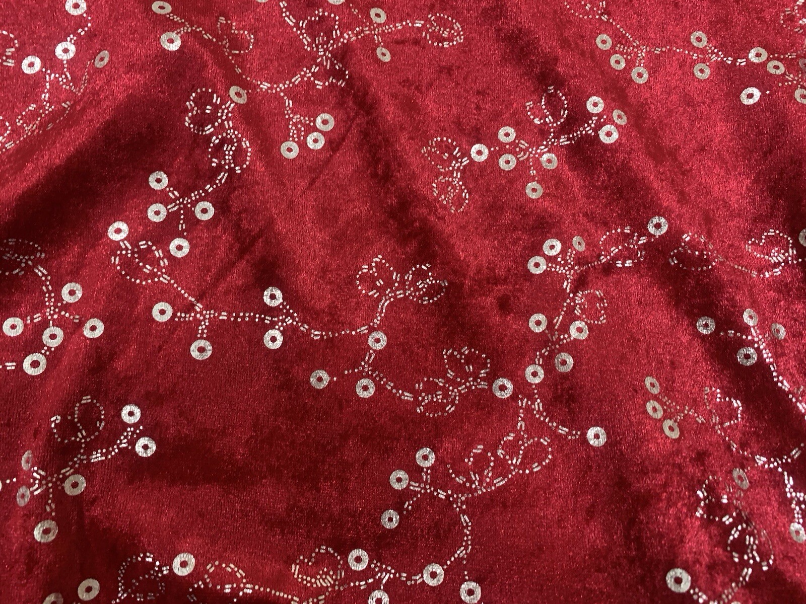 Anthony Richards Women 2pc Pajama Red Velvet Holiday Blouse & Pants Size 1X