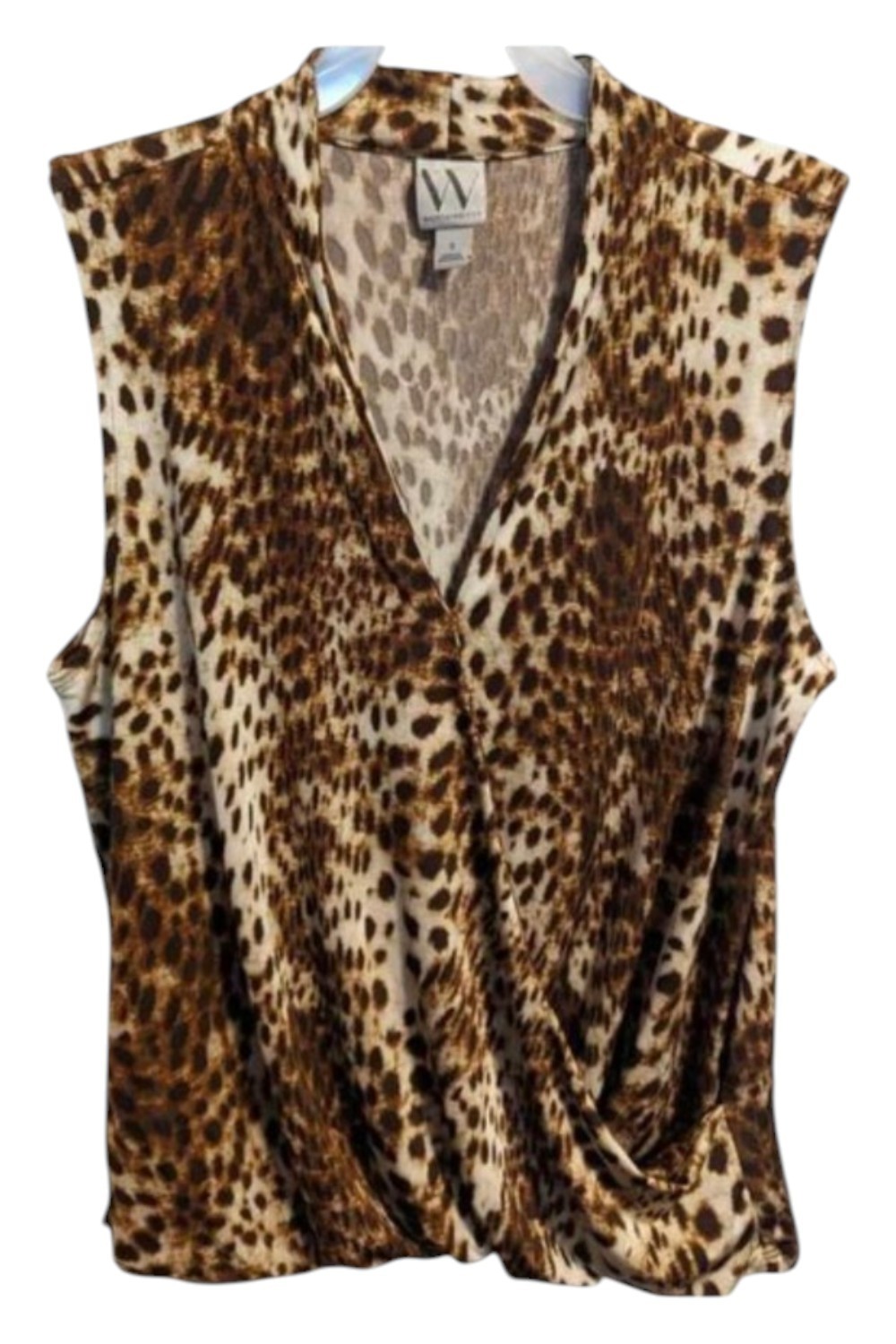 WORTHINGTON women’s Blouse animal print sleveless tanktop size Small W-141