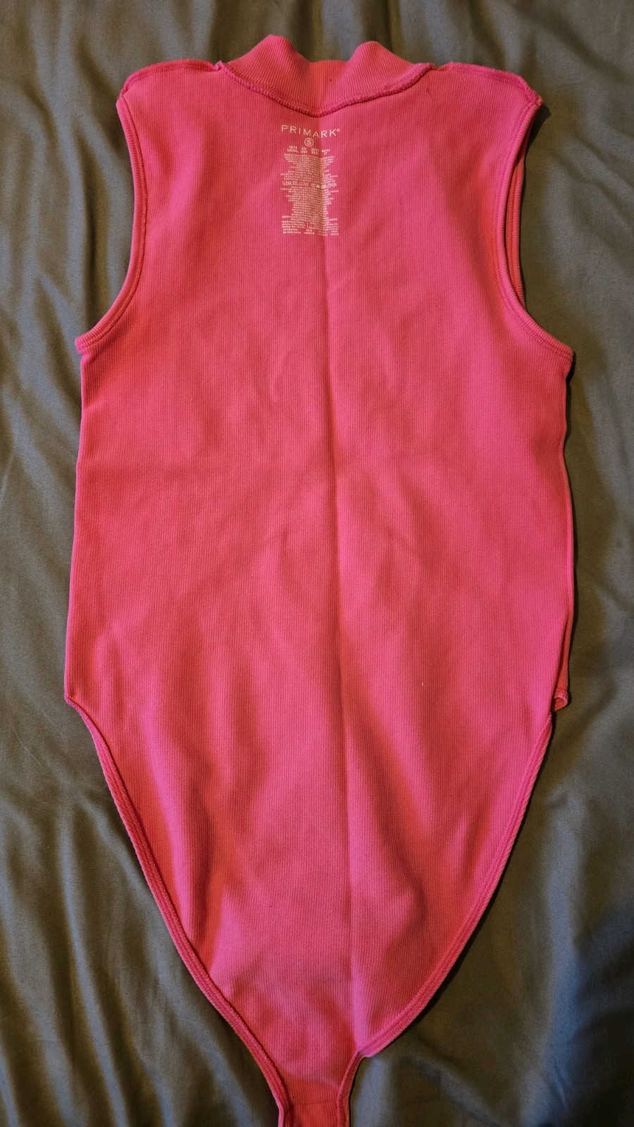 Primark Pink Rib Bodysuit Size Small