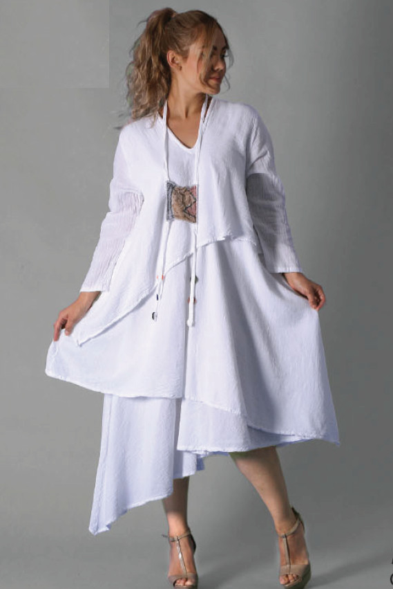 WATERSISTER Cotton Gauze CLOUDS TUNIC 3-Layered Top 1(M/L/XL) oh my COLORS
