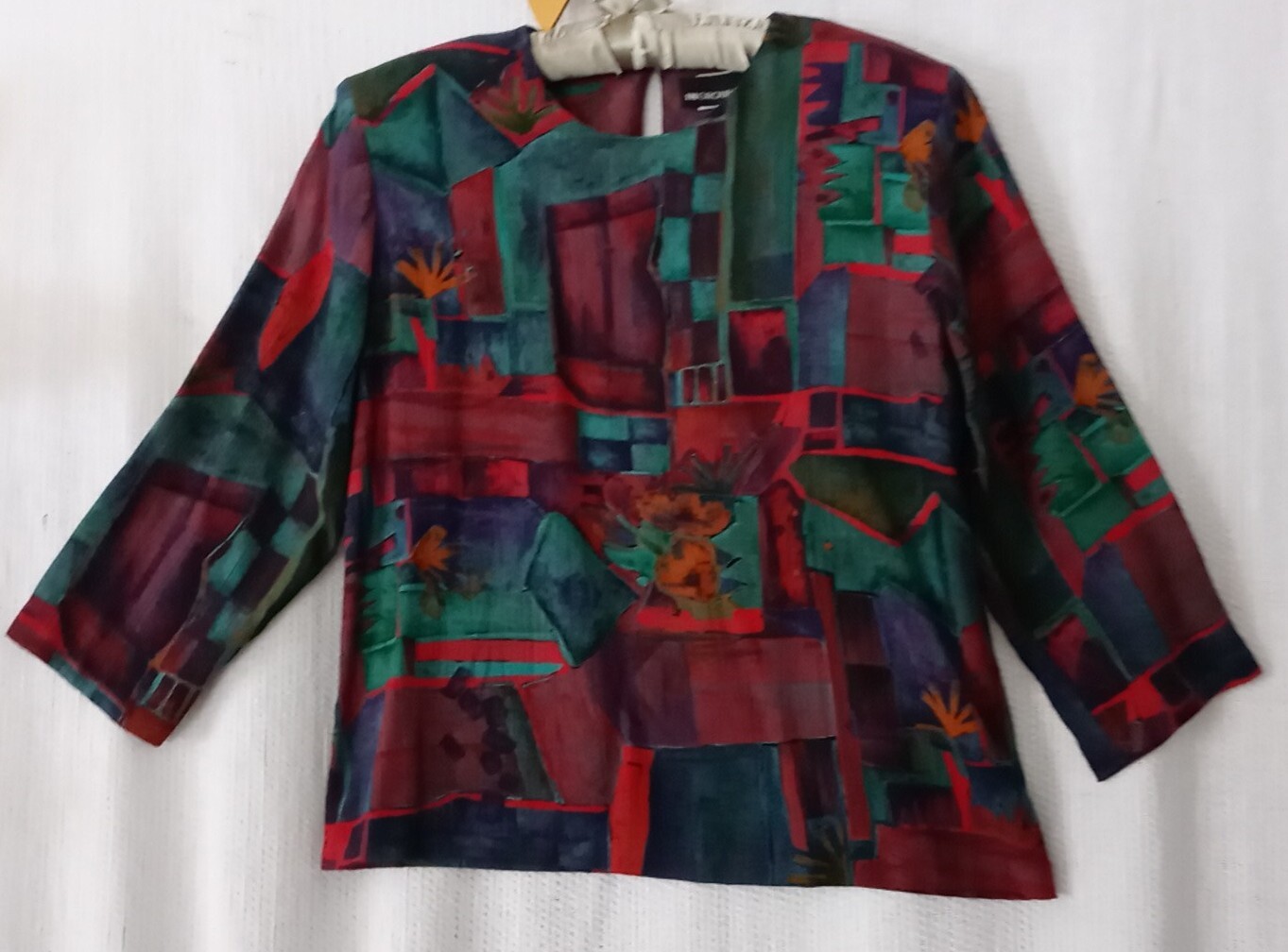 IN Group LTD Shirt 10 Vintage 80s 90s Wearable Art Abstract Y2K Shirt Blouse M