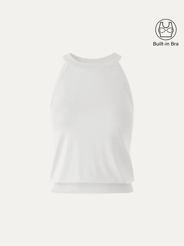 Halter Neck Banded Hem Bra Tank Brand New – Multicolor