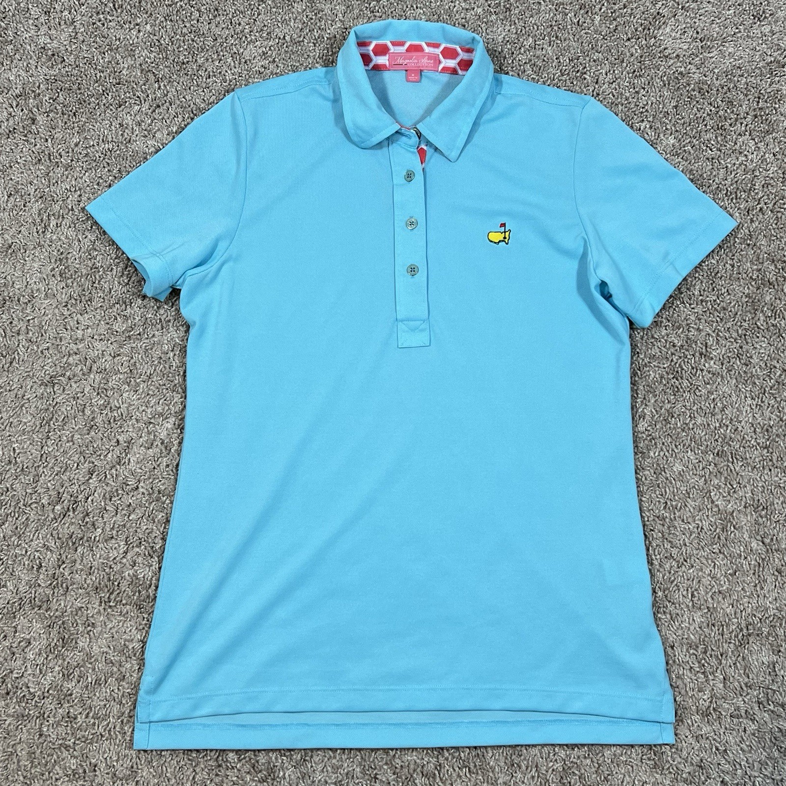 Masters Magnolia Lane Pima Cotton Blend Pique Knit Polo Medium Augusta National