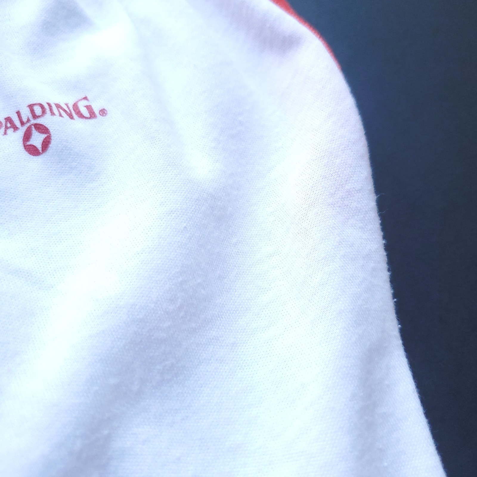 Vintage Spalding Tennis Top Womens M Red White Blue Ringer T Shirt Tenniscore