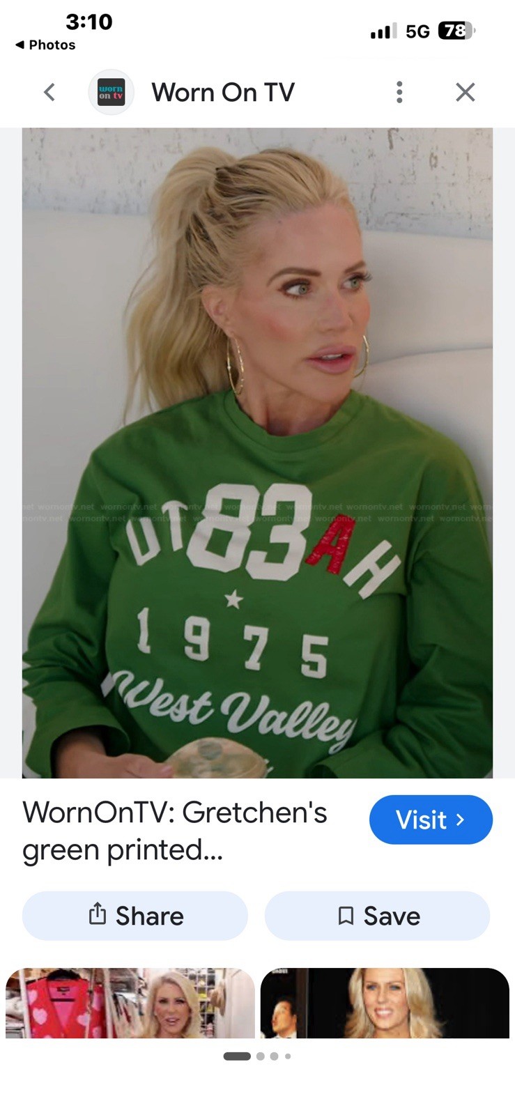Zara Kelly Green Embroidered Text Shirt