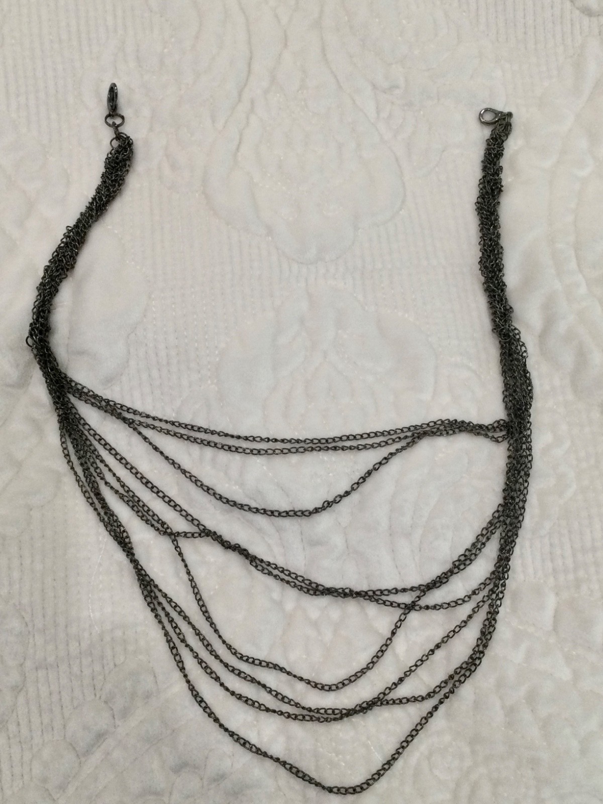 Bisou Bisou Pink Ruched Mock Neck Top Chain Detail Open Back Y2K Glam Size M