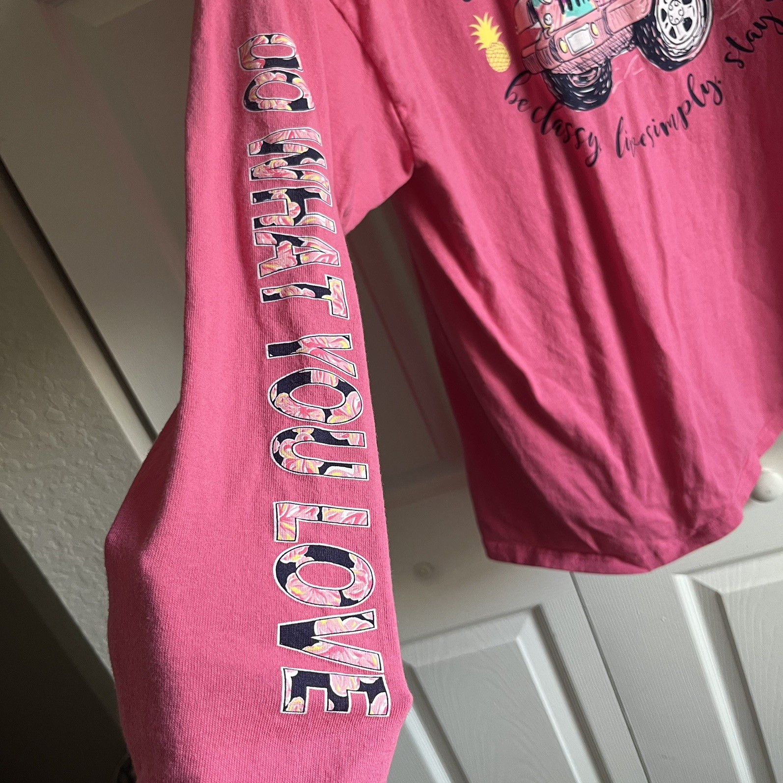 Simply Southern Women’s Long Sleeve Kentucky T-Shirt Sage Green Flowers Size XL