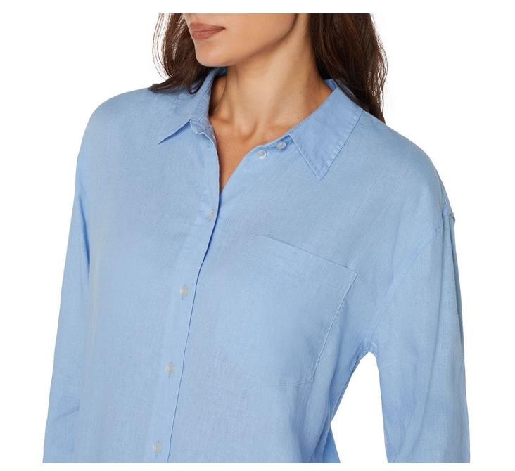 NEW! WOMEN GAP RELAXED STRAIGHT FIT LONG SLEEVE BUTTON DOWN LINEN SHIRT! VARIETY