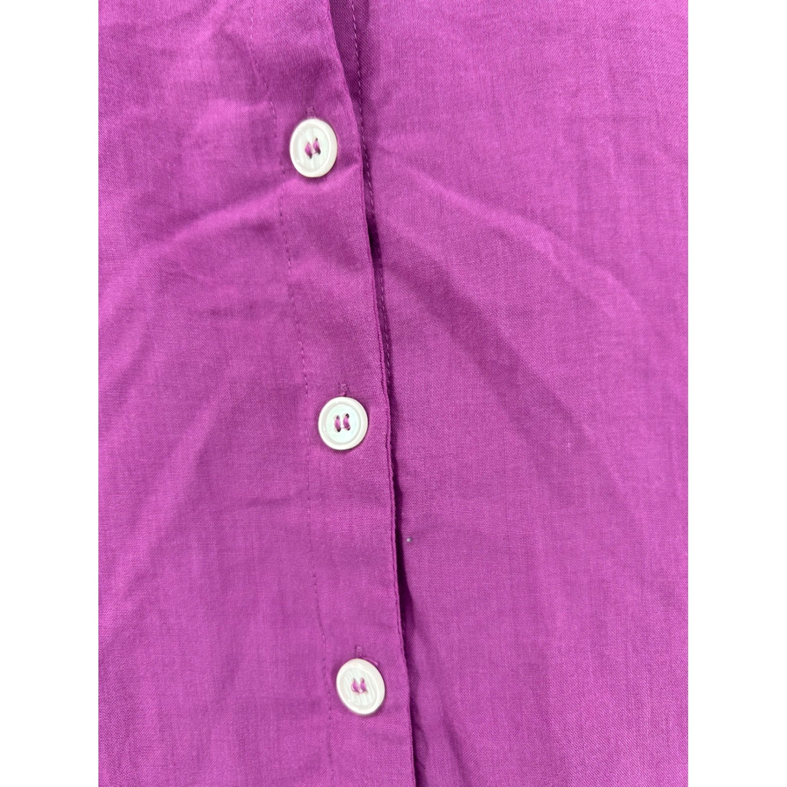 Freely Womens Purple Button Down Tunic Shirt Recycled Rayon Blend Small