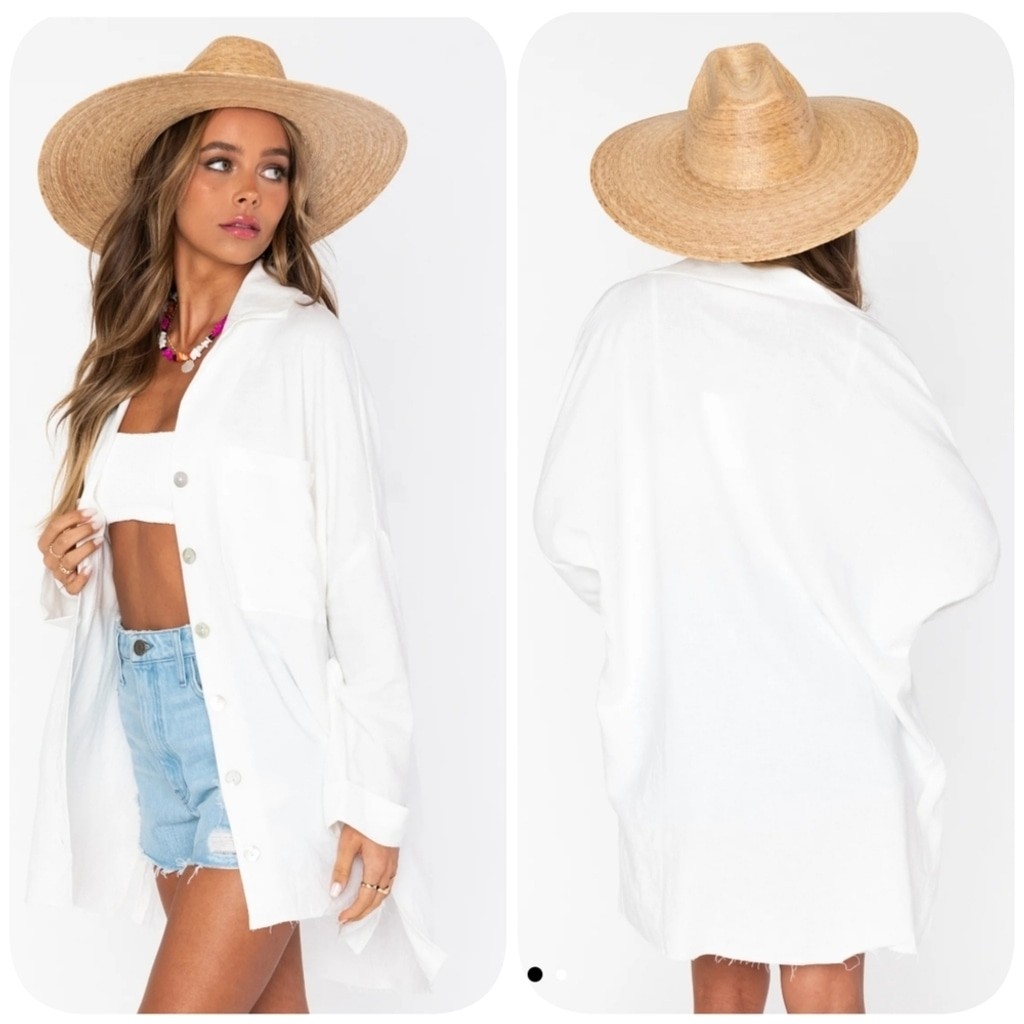 NWOT Show Me Your MuMu Johns Button Down Shirt Sz M