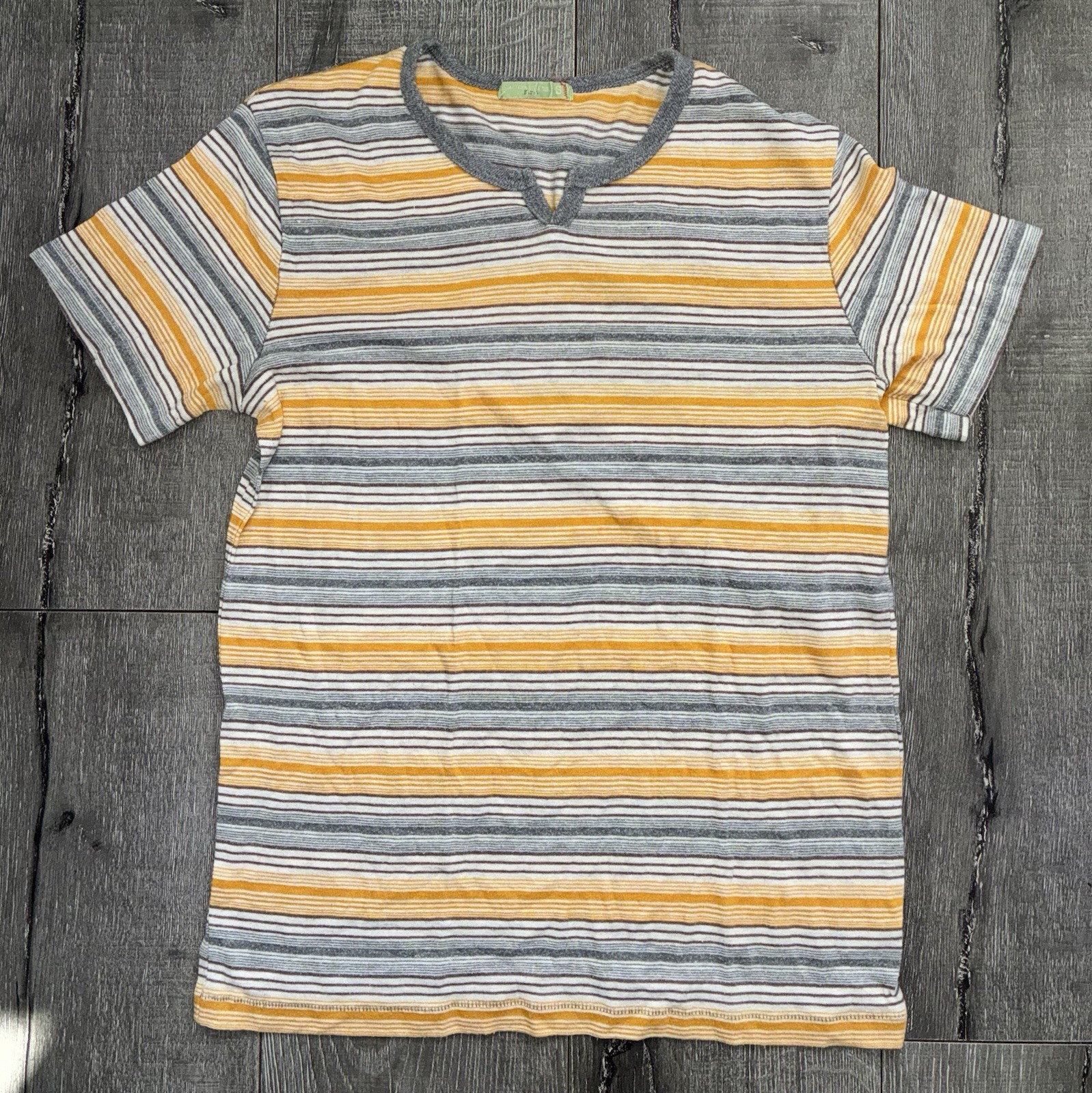 Alternative Women’s Multi Color Striped Short Sleeve T Shirt Size S #187