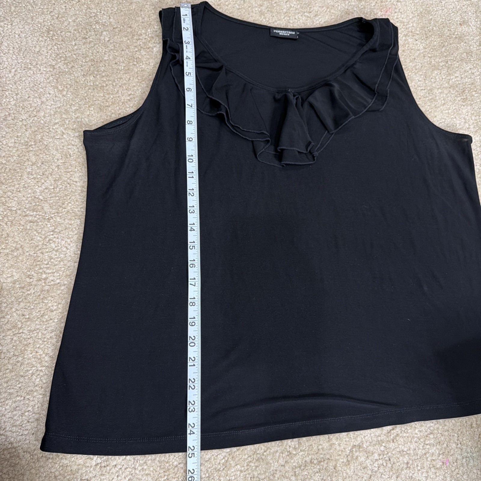 Perception Women’s 2XL Black Sleeveless Pullover Blouse Business Formal Casual