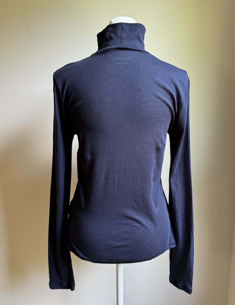 J.CREW Women’s 100% Cotton Crepe Turtleneck Long Sleeve Pullover Navy Size S