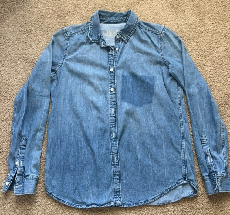 GAP Blue Classic Western 1969 Denim Shirt Size S Cotton Casual