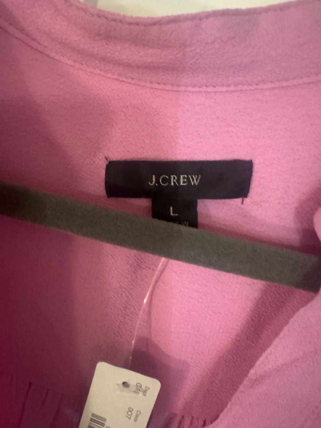 J.Crew Drapey-Band V-Neck Popover Blouse in Petunia Pink