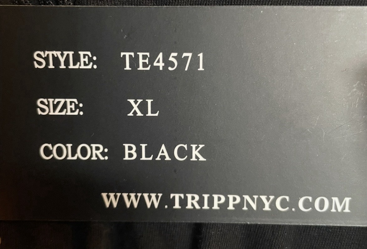 Tripp NYC Daang Goodman Black Gothic Top Size XL Punk Rock Alternative Emo NWT