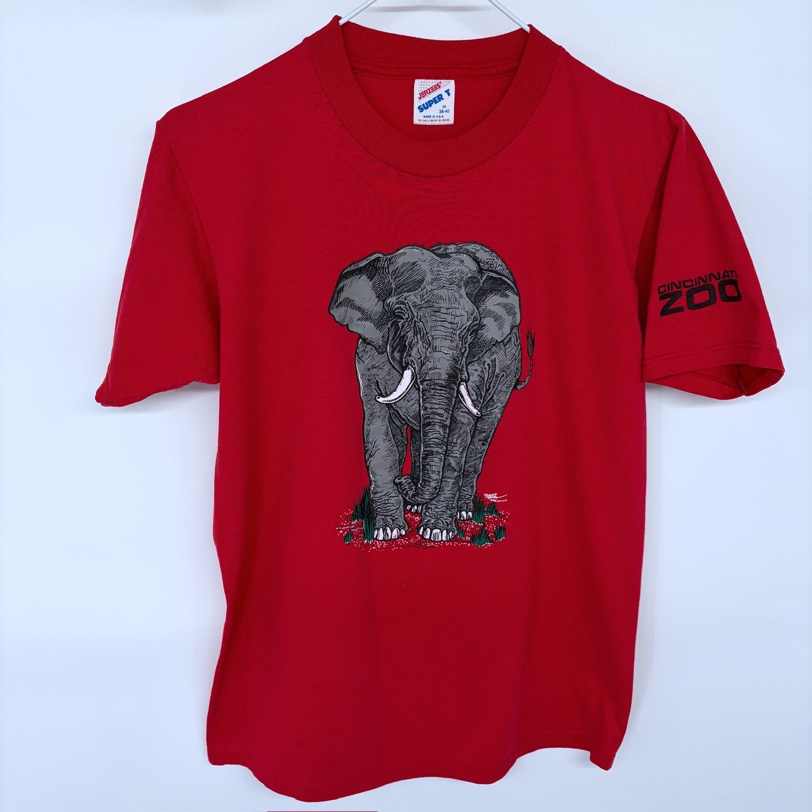 Vintage 90s Cincinnati Zoo Elephant Graphic T Shirt Women’s Medium Single Stitch
