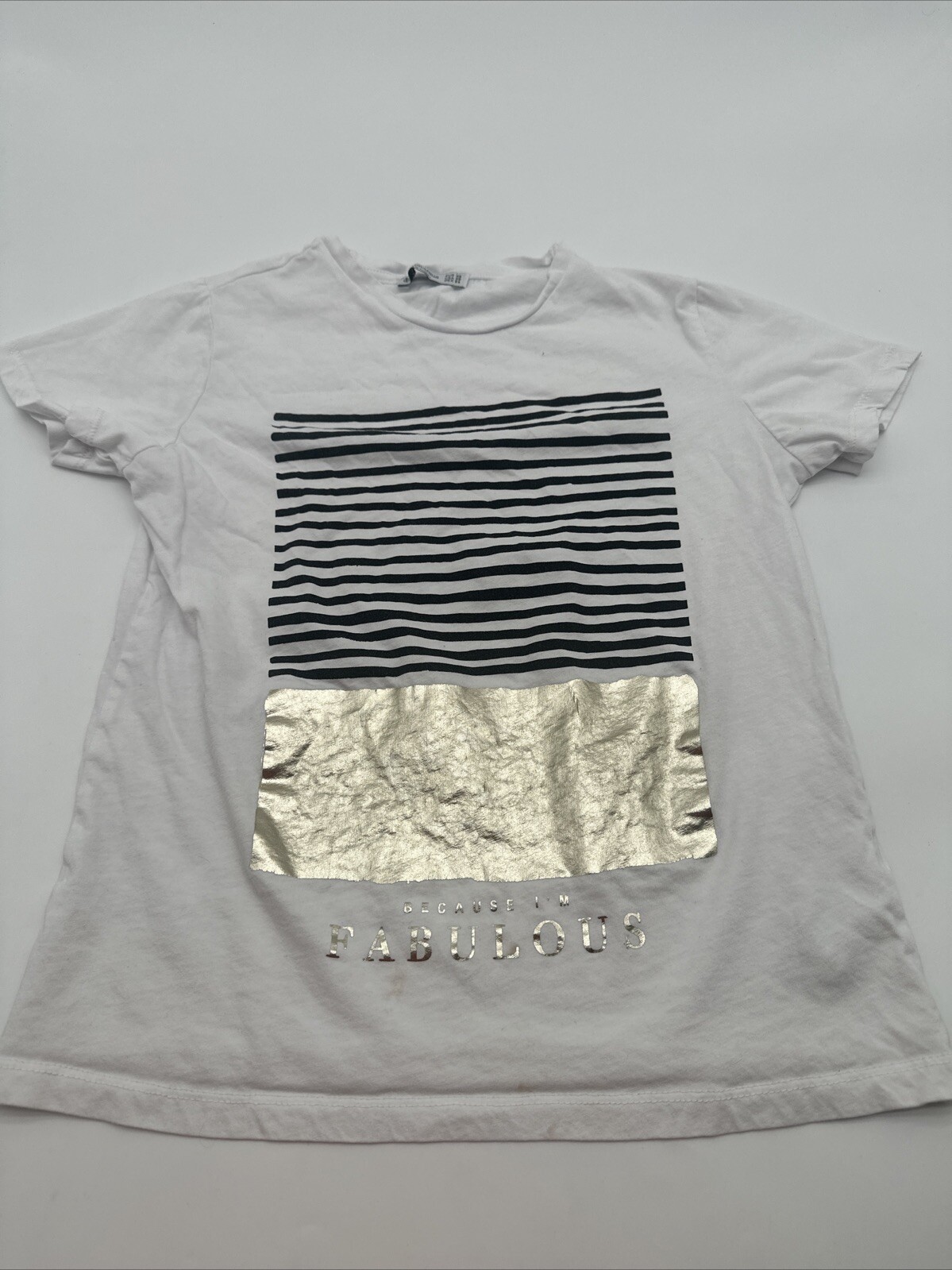 Stradivarius T-Shirt Women Graphic Print X Small White..#15938
