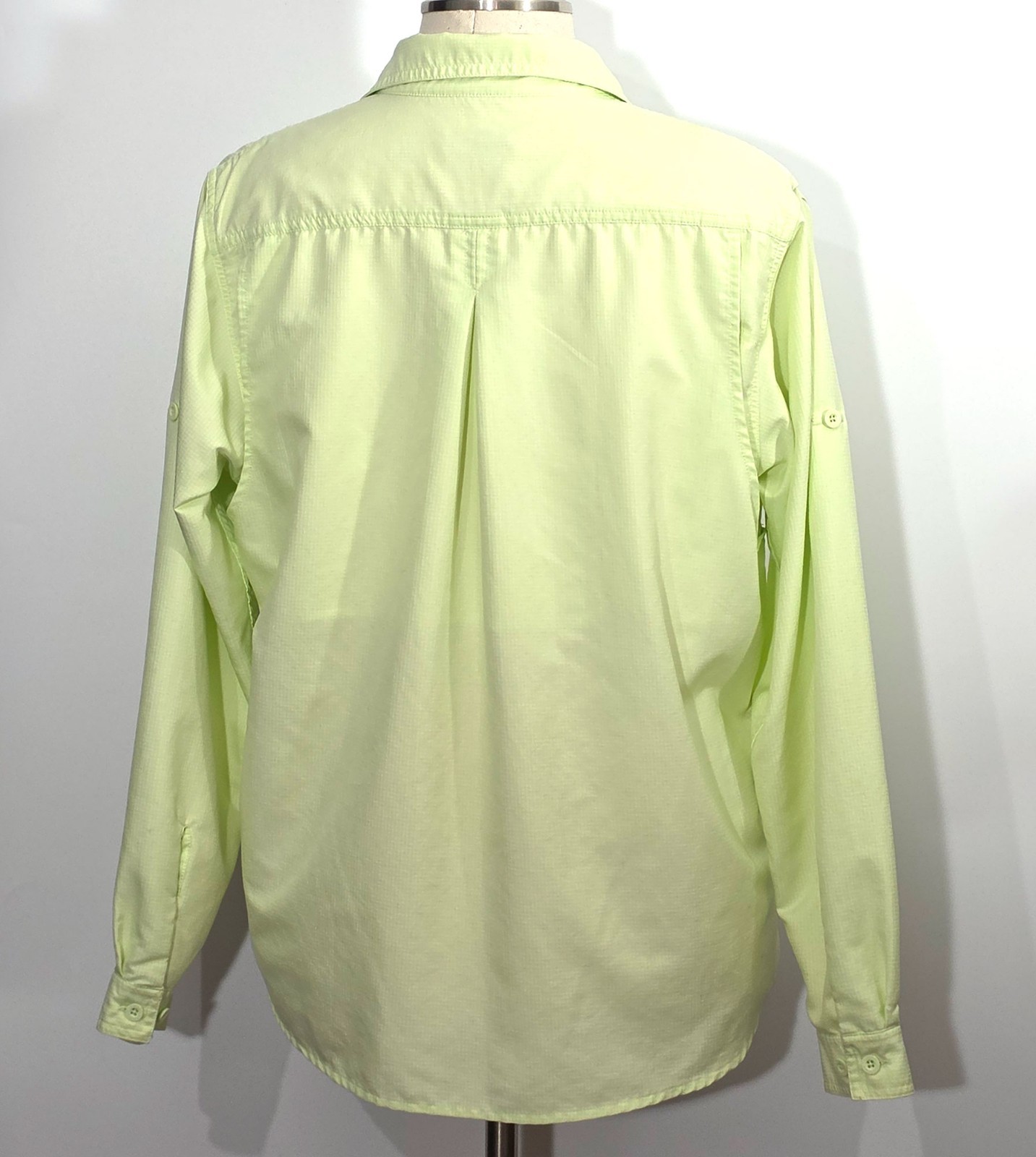 Royal Robbins Womens Greenish-Yellow Long Sleeve Vented Outdoor Shirt Sz XXL