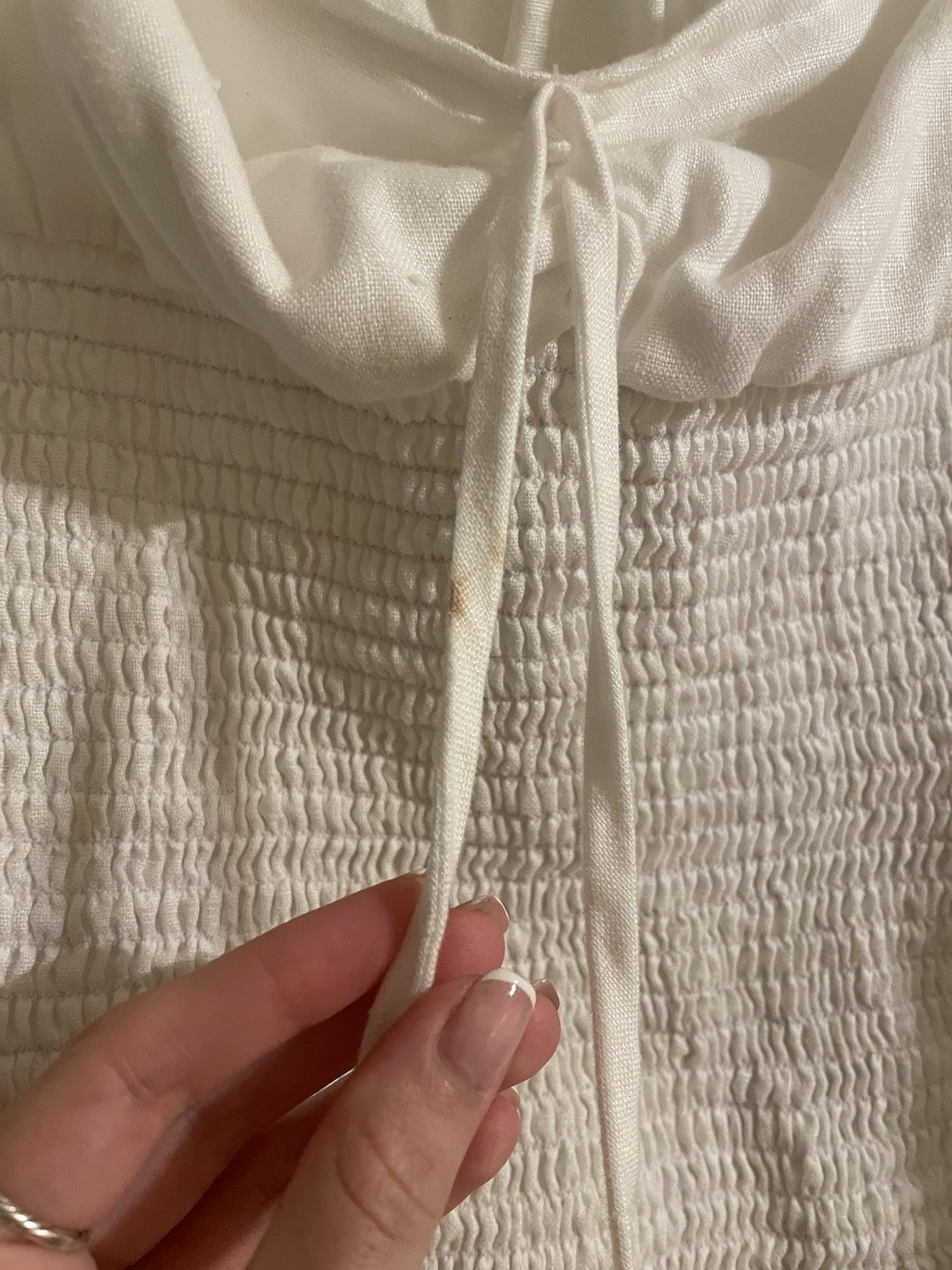 Reformation White Linen Haven Top/ S
