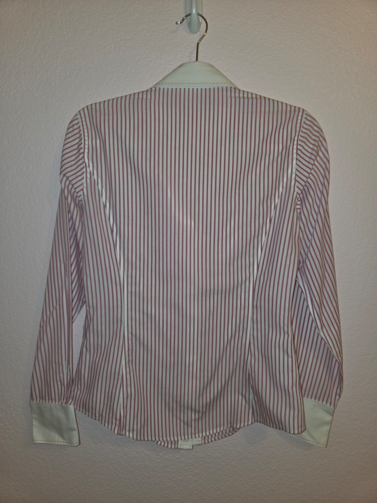 Brooks Brothers woman’s blouse, pink and white striped, size 6