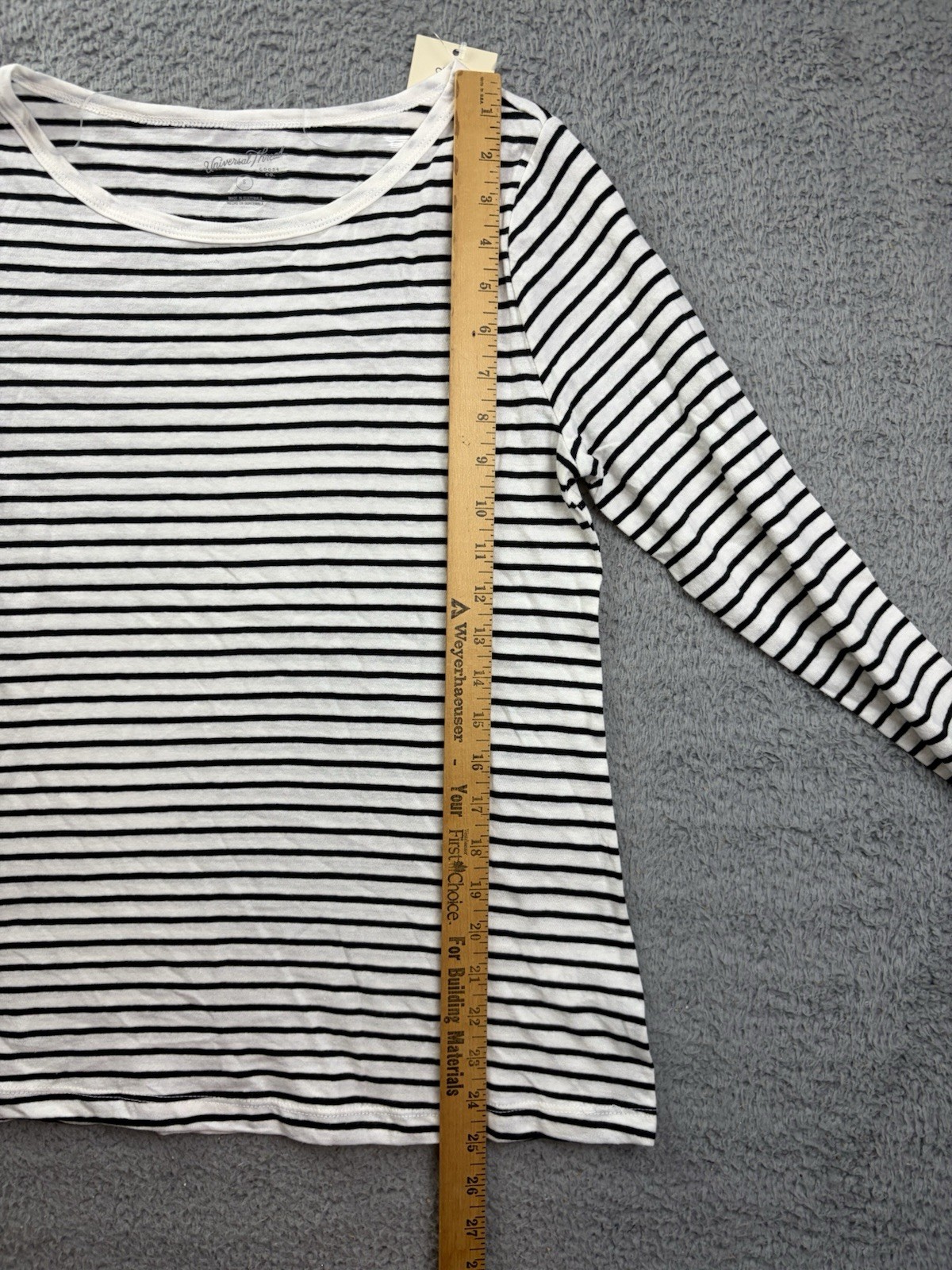 3x Universal Thread Womens Small Multicolor Striped Long Sleeve T-Shirt Lot