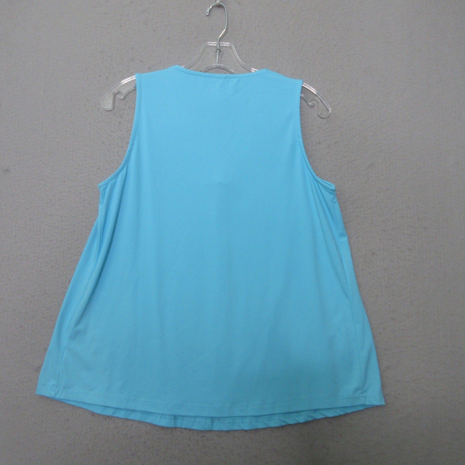 Lulu B Tank Top Small Blue Nylon Spandex Beach Vacation Summer Resort Comfort