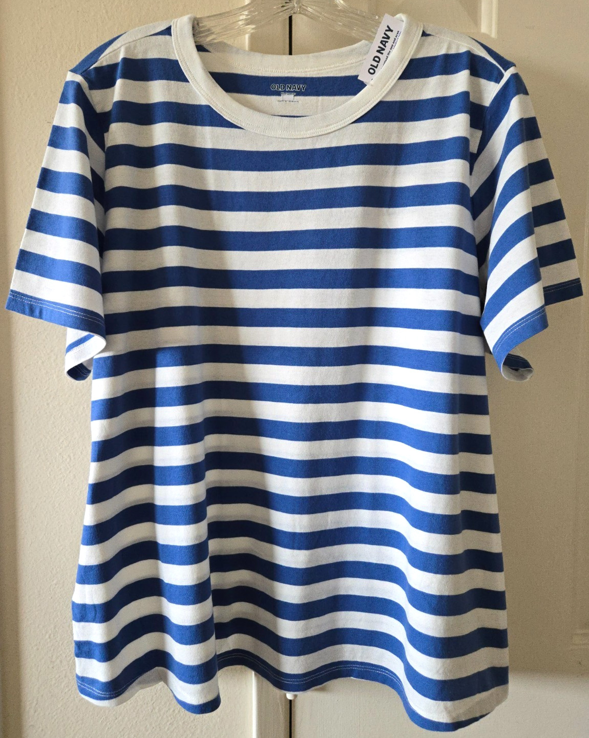 New Favorite! Old Navy Bright Blue & White Striped T-shirt 3XL XXXL 22 24 3X