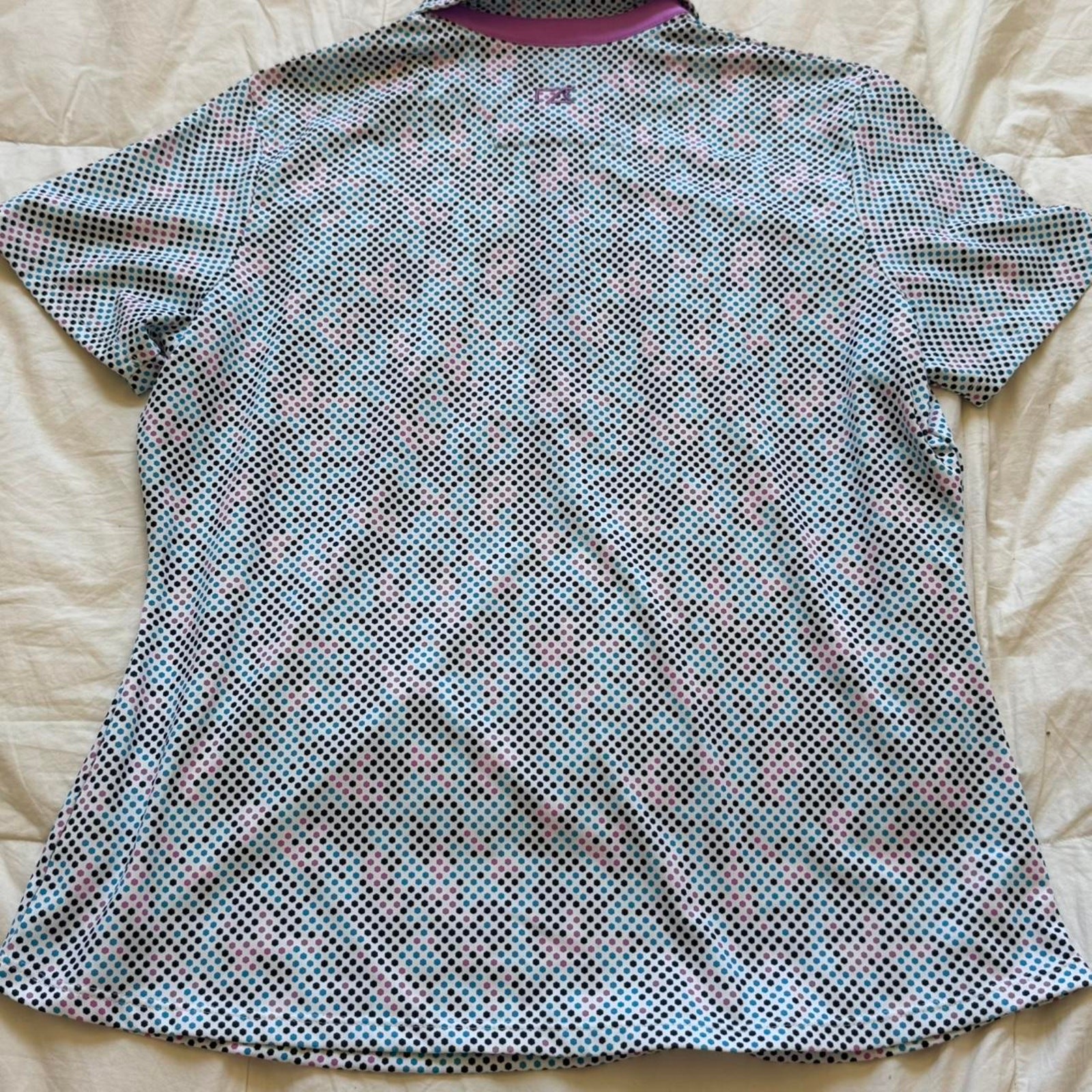 cutter & buck Geometric printed drytec polo top sz m upf 50 athleisure golf