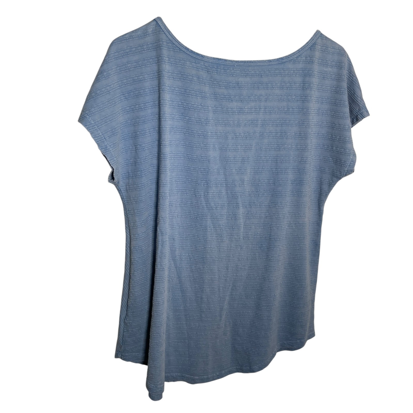 Route 66 T-Shirt Women’s Large Blue Round Neck Knit Short Sleeve Solid Casual