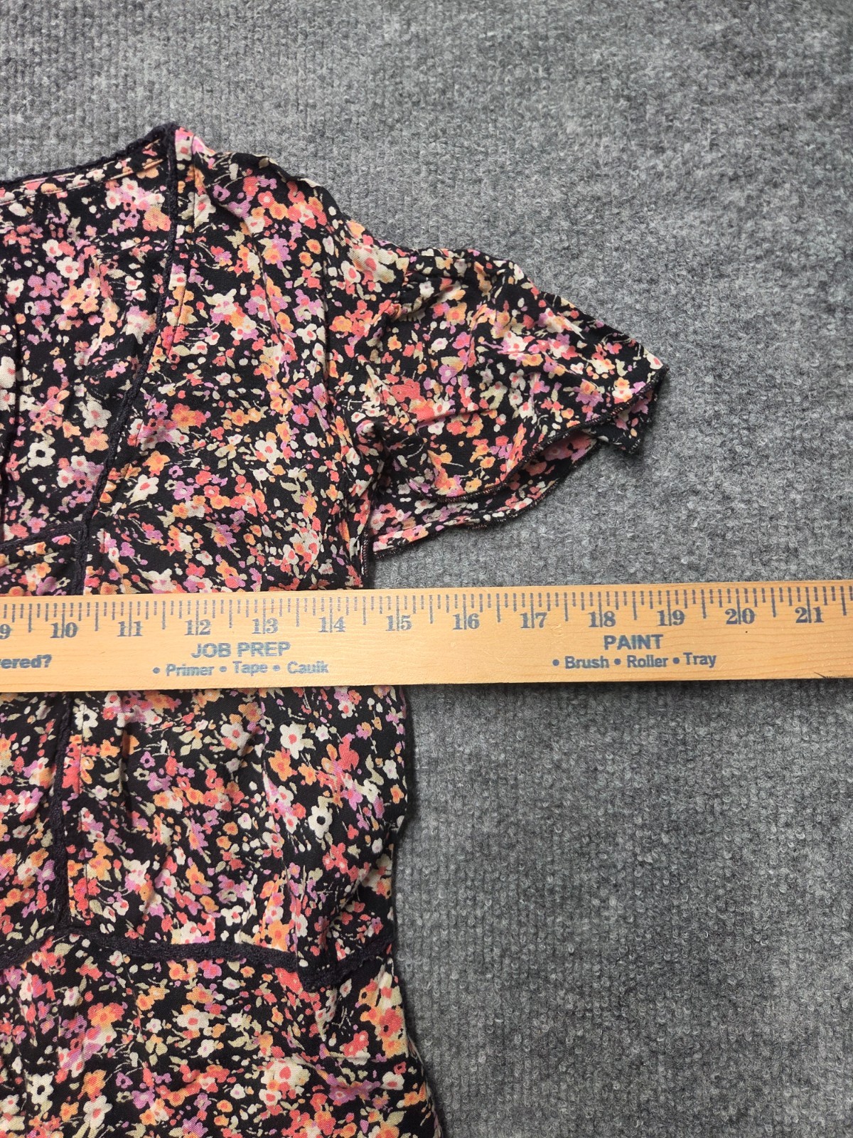 Motherhood Maternity Top Women Sz L Multicolor Floral Short Sleeve Casual Style