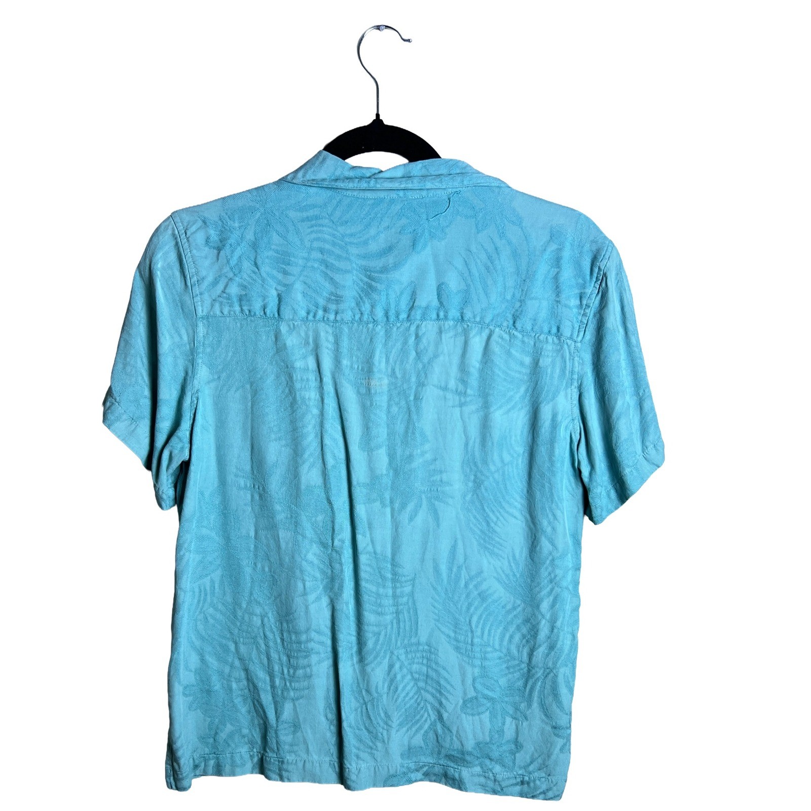 Vintage 90s Classic Elements Silk Rayon Shirt Women’s M Coastal Grandmother
