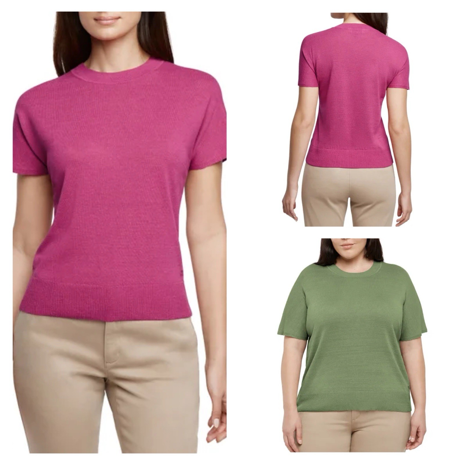 Banana Republic Women’s Linen Blend short sleeve top Crew neck fit T Shirt
