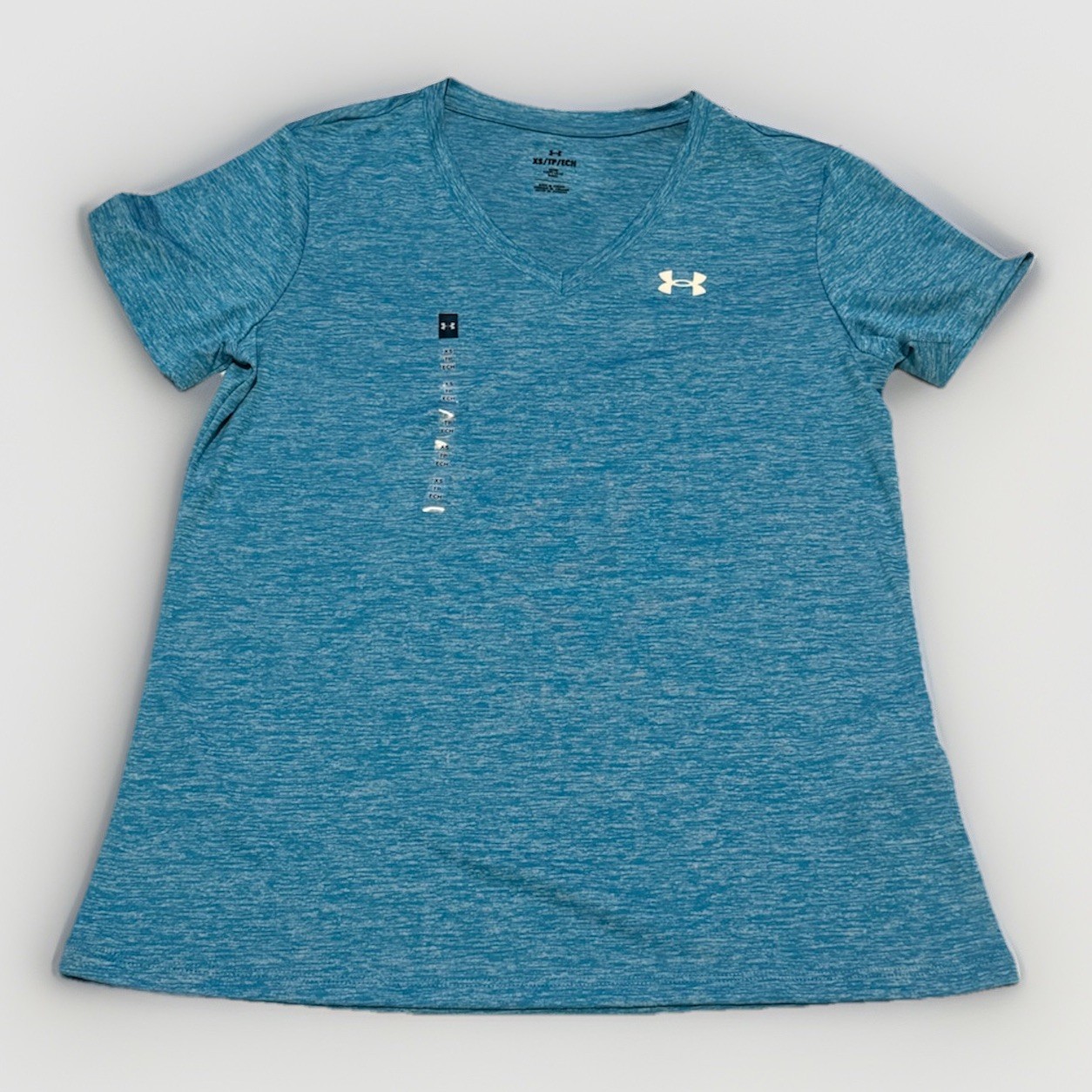 Under Armour Shirt Womens XS Blue Tech SSV Twist Athletic Loose Fit