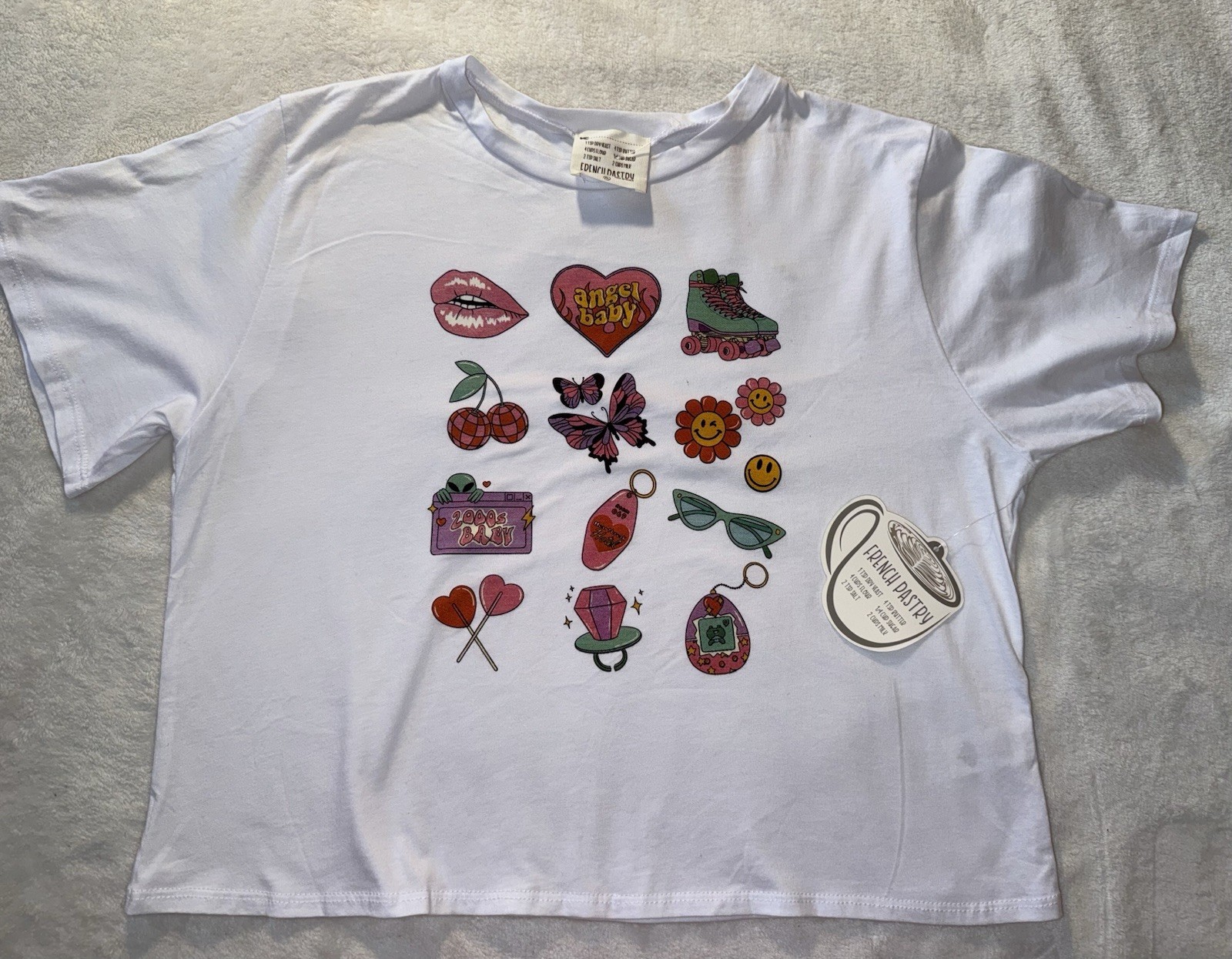 French Pastry XL Women White Shirt