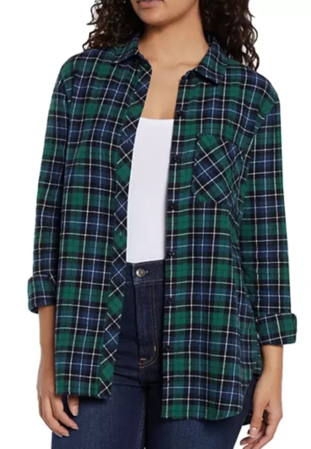 NEW Gap Women’s Soft Cotton Relaxed Fit Button Up Flannel Shirt M Nixie Plaid
