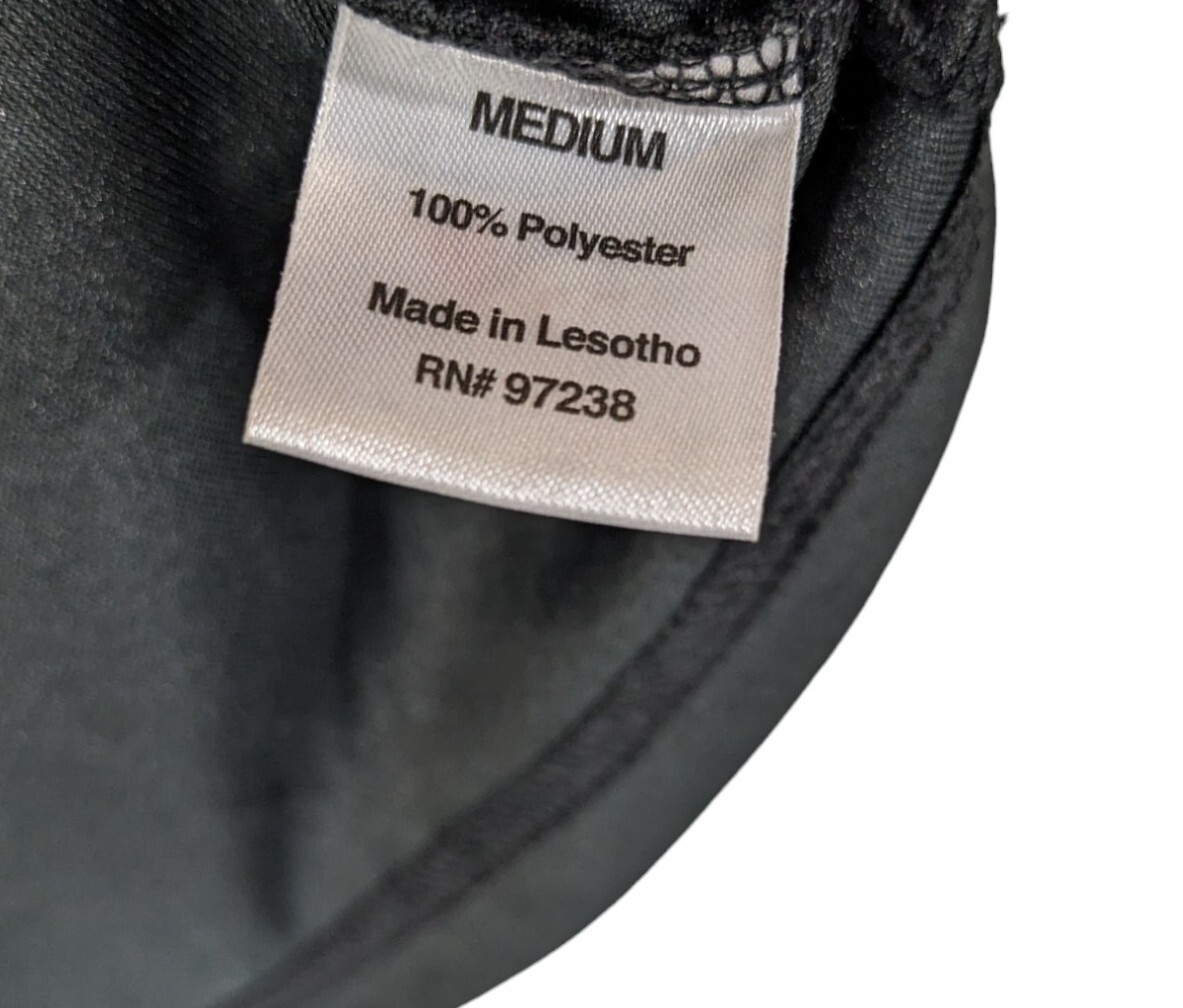 Womens Black Long Sleeve Shirts Medium Blank Plain Performance Tops without Logo