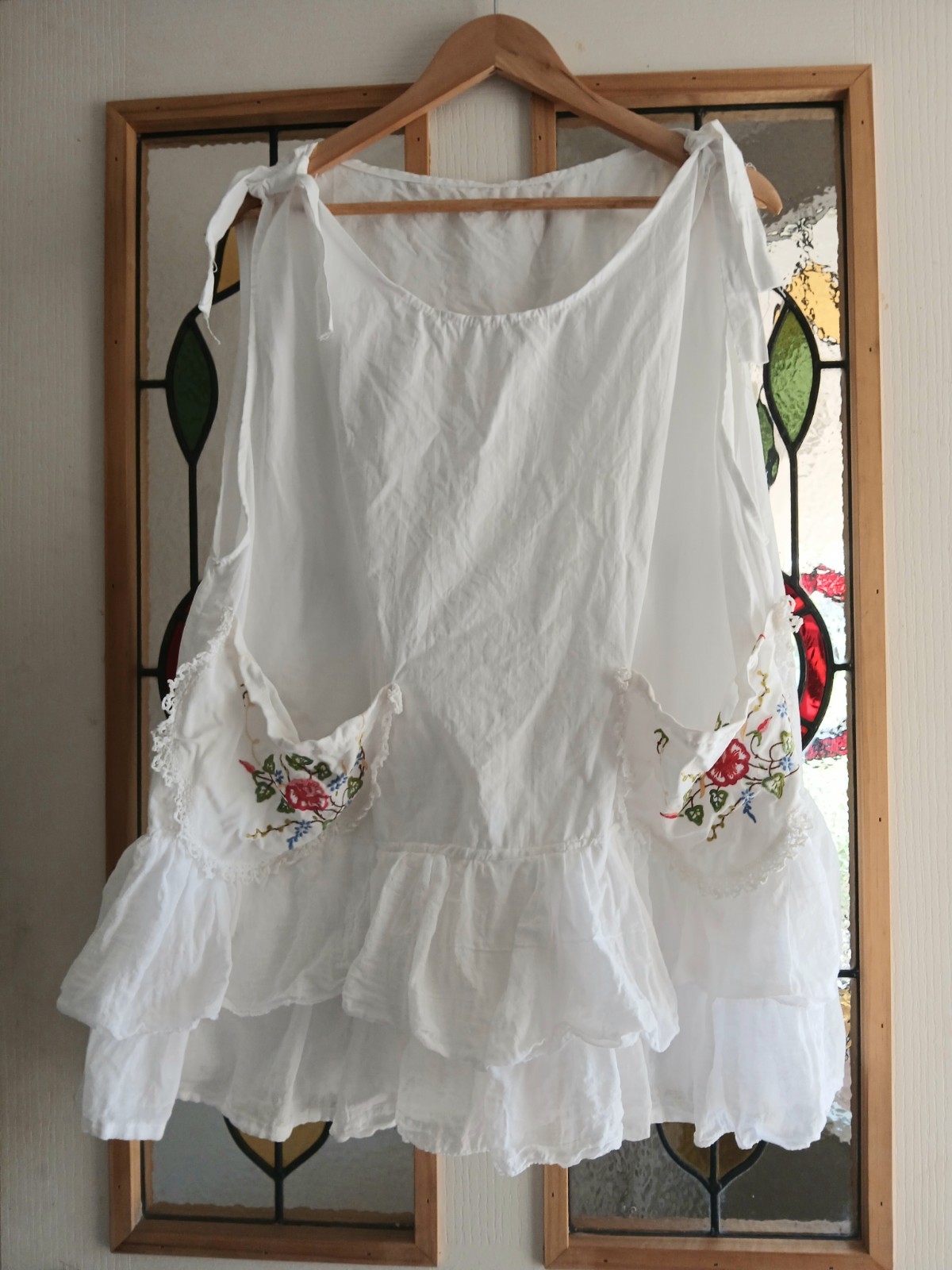 Rose & Magnolia Ruffled Vintage Pearl Cotton Cottagecore Handmade Prairie Top