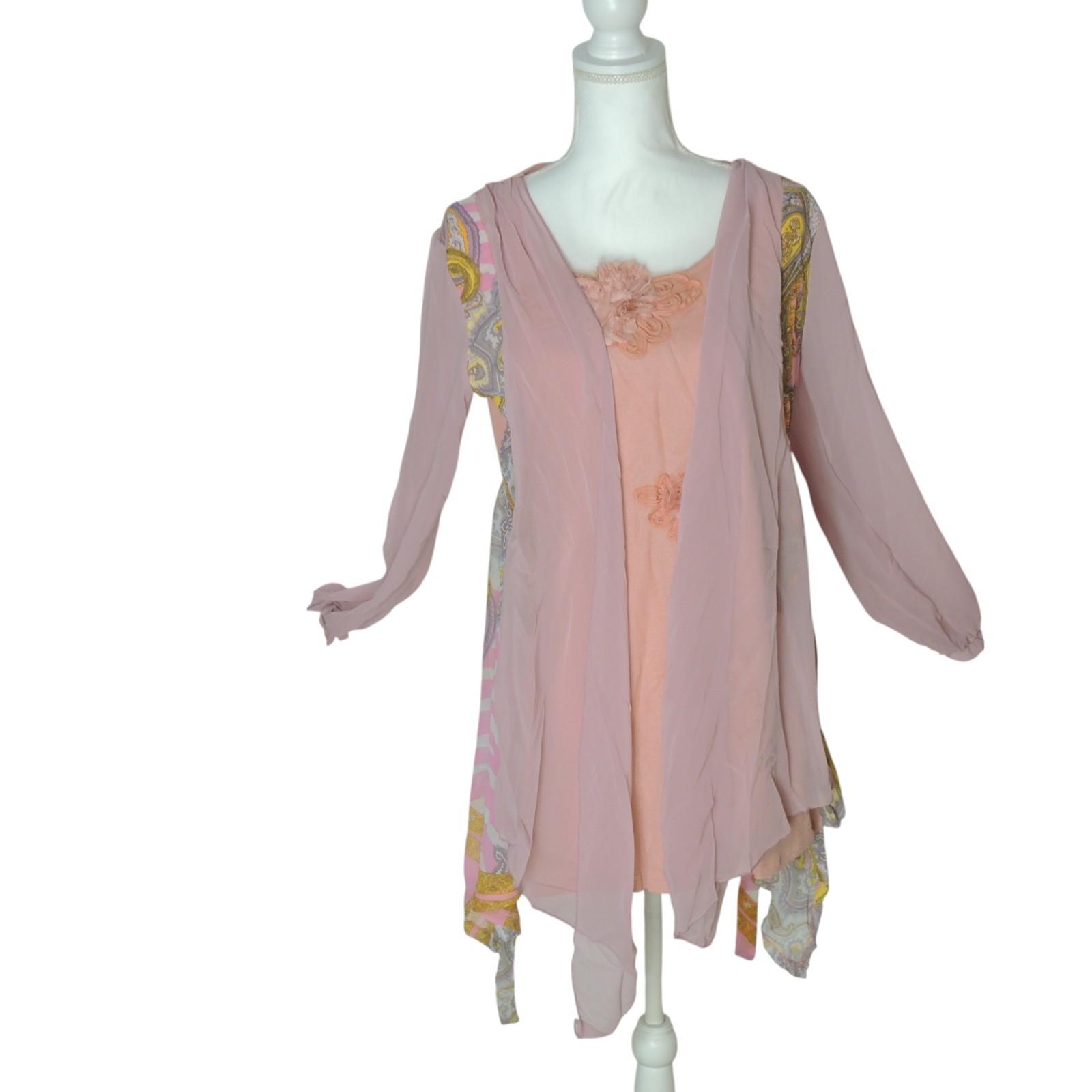 Pretty Angel Pink Mauve Fairy Whimsy Blouse Small