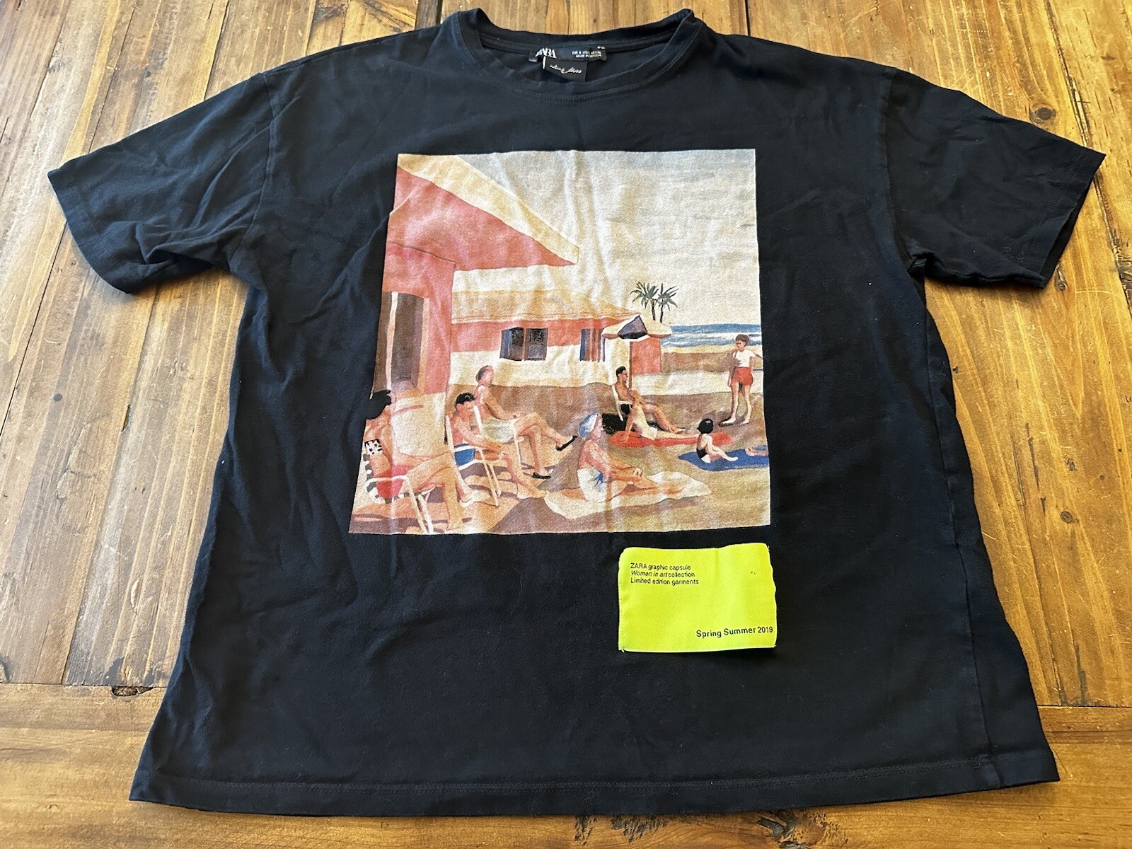 Zara Size Small Thani Mara Graphic Capsule T Shirt Limited Edition Tee Artsy Top
